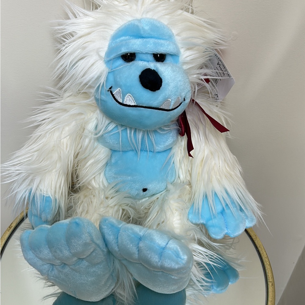 Blue and White Plush Yeti Toy